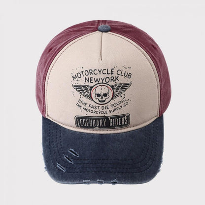 Fashion Skull Print Baseball Hat Bones Washed Cotton Snapback Hats Fashion Adjustable Sun Visors for Men Women