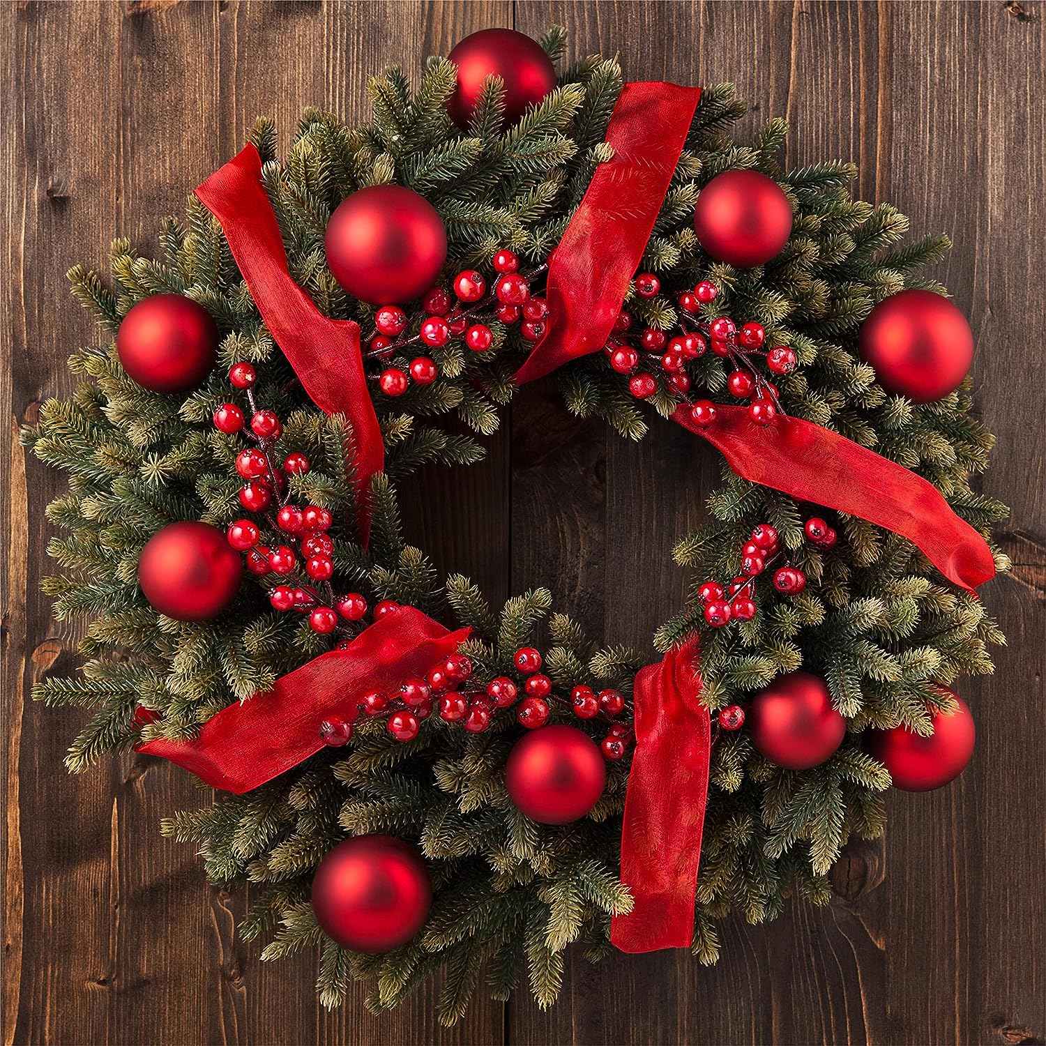 20/1Pcs Christmas Artificial Berries Fake Holly Berry Flower Stamen Bouquet DIY Christma Wreath Xmas New Year Gifts Table Decor