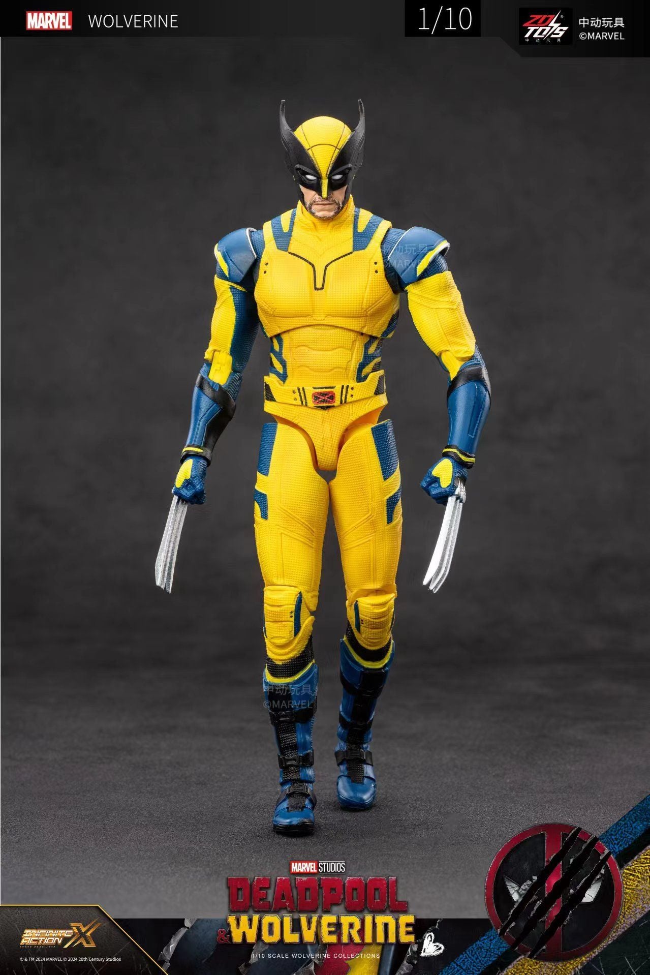 ZD Toys Deadpool & Wolverine Bonecos de Ação Deadpool na Caixa Wolverine Coleção Bonecos de Ação Adultos Brinquedo Infantil