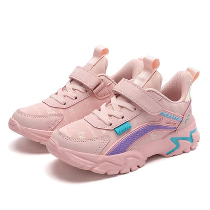 Children Sneakers Casual Shoes for Girls Pink Comfortable Leather Running Sports Kids Girl Flat Breathable Shoes