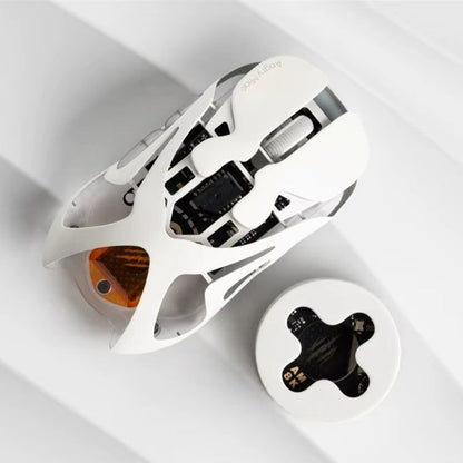 Mouse Gamer Sem Fio Angry Miao Infinity Troca a Quente Metal Ultraleve Oco PAW3950 Dual 8K Com Fio Três Modos