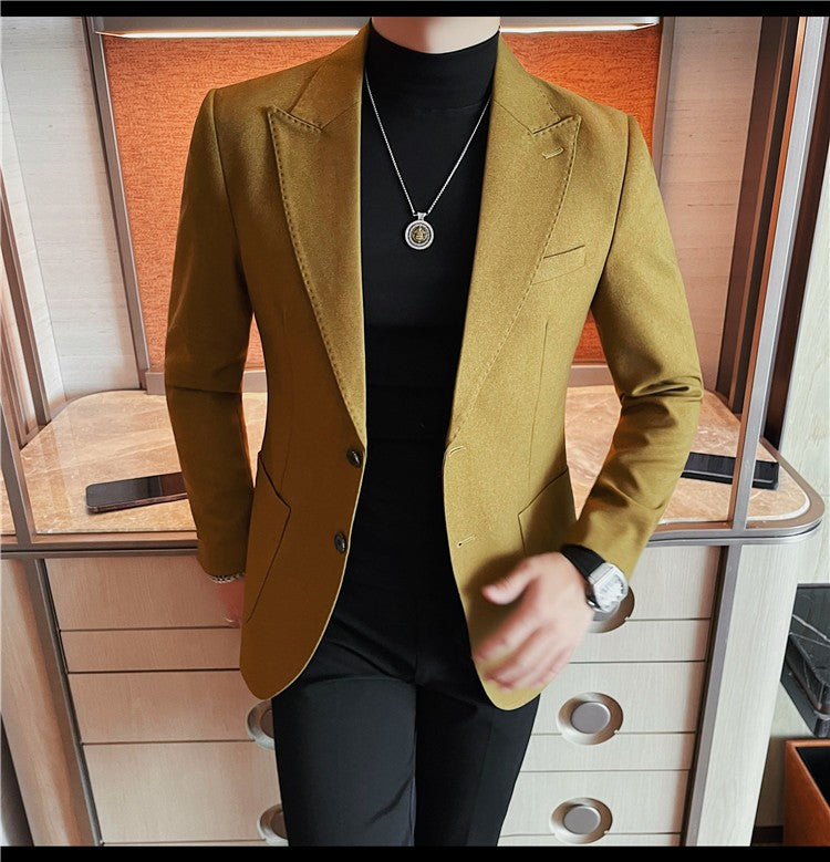 Blazer Jackets Men's Clothing High Quality Autumn Winter Thick Warm Mens Jackets And Coats Business Formal Wear Slim Fit Blazers