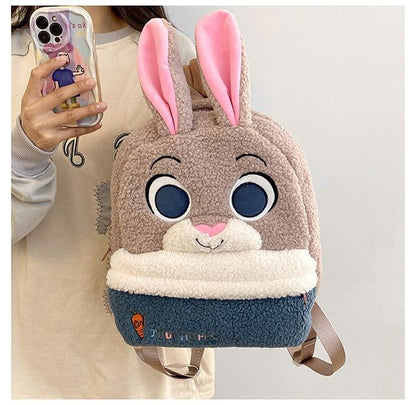 Mochila de pelúcia fofa Disney Nick e Judy, mochila de desenho animado ultraleve de grande capacidade, bolsa de boneca para estudantes, presente infantil
