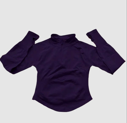 Women Seamless Sports Shirts Fitness Workout Pilates Clothes Half Zippy Gym Top Long Sleeve Jacket Yoga Clothing