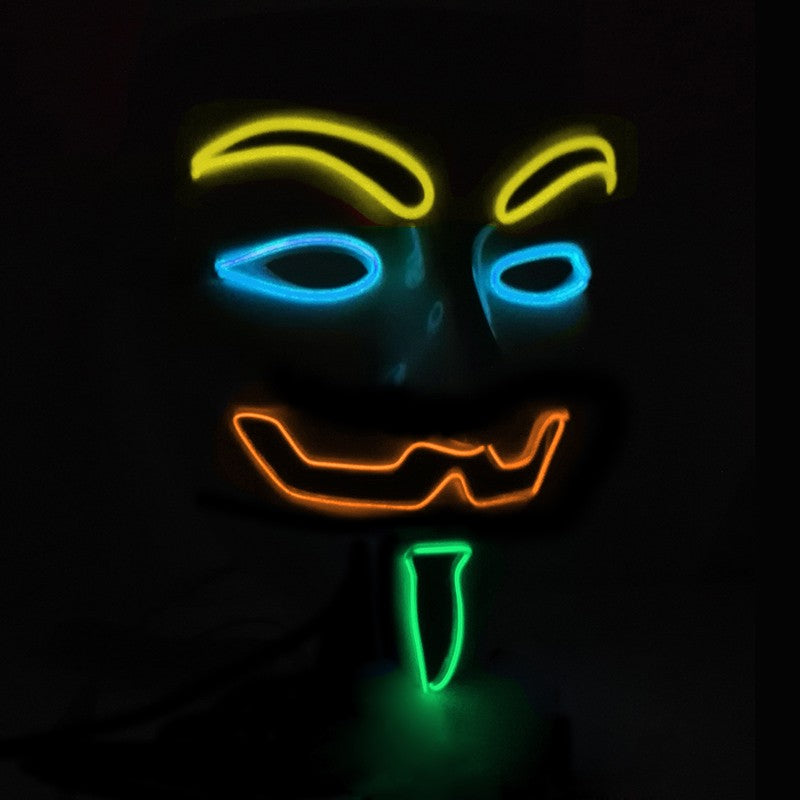 Halloween LED Vendetta Mask Night Club Carnival Party Festival Decoration Cosplay Vendetta Guy Fawkes Mascara Glowing V Mask