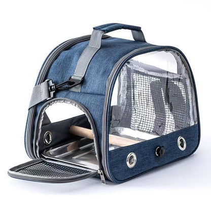 Bolsa de transporte portátil para pássaros pequenos, para papagaios, periquitos, com janela lateral de acesso, dobrável, para uso externo
