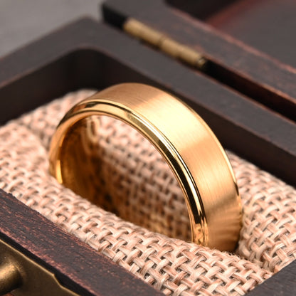 Aliança de tungstênio ouro 8MM/6MM masculina anéis de casamento anillos bague homme pareja de joias da moda alianças de noivado para casais presentes