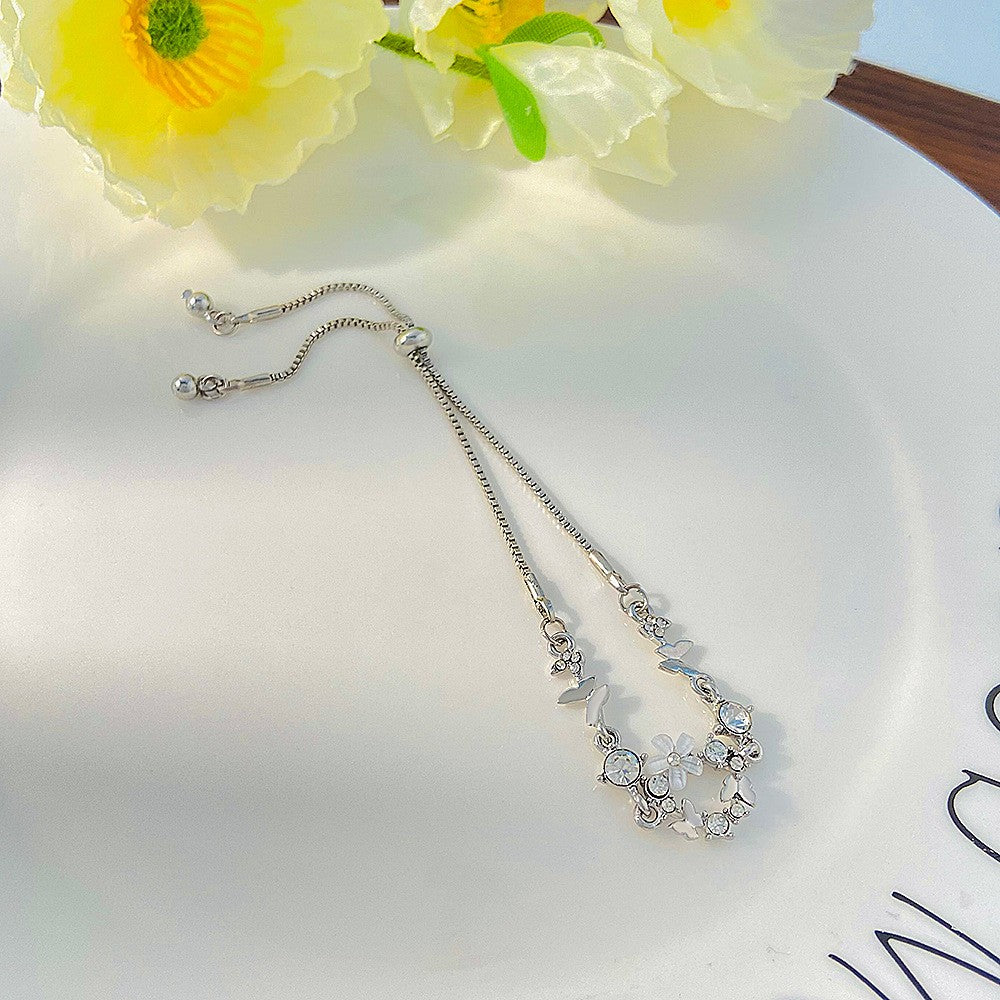 Pulseira de Tulipa de Opala Requintada com Zircônia para Mulheres Acessório Diário Personalizado da Moda Joias para Festas Presentes de Aniversário
