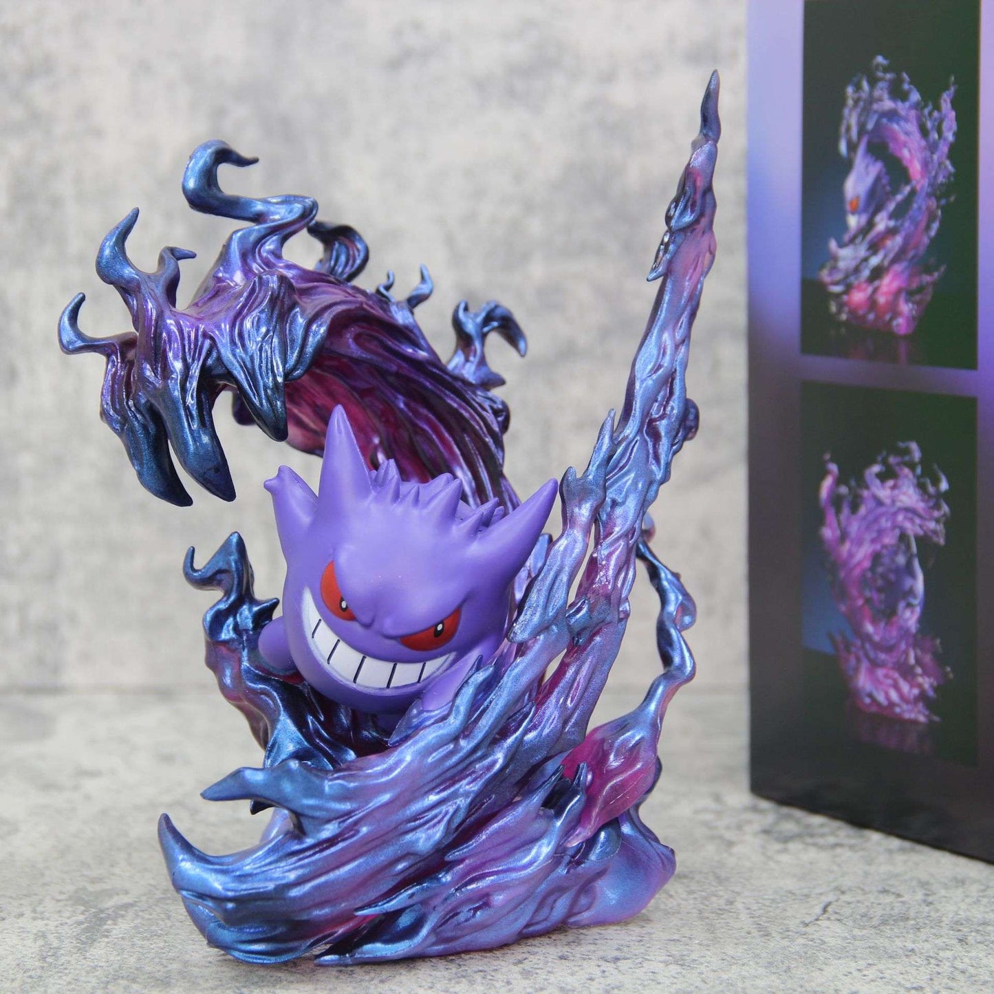 Estatueta de Pokémon Gengar de 18cm, Modelo de Ação de Anime, Estátua Colecionável para Exibição, Presente de Halloween, Natal e Aniversário