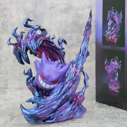 Estatueta de Pokémon Gengar de 18cm, Modelo de Ação de Anime, Estátua Colecionável para Exibição, Presente de Halloween, Natal e Aniversário
