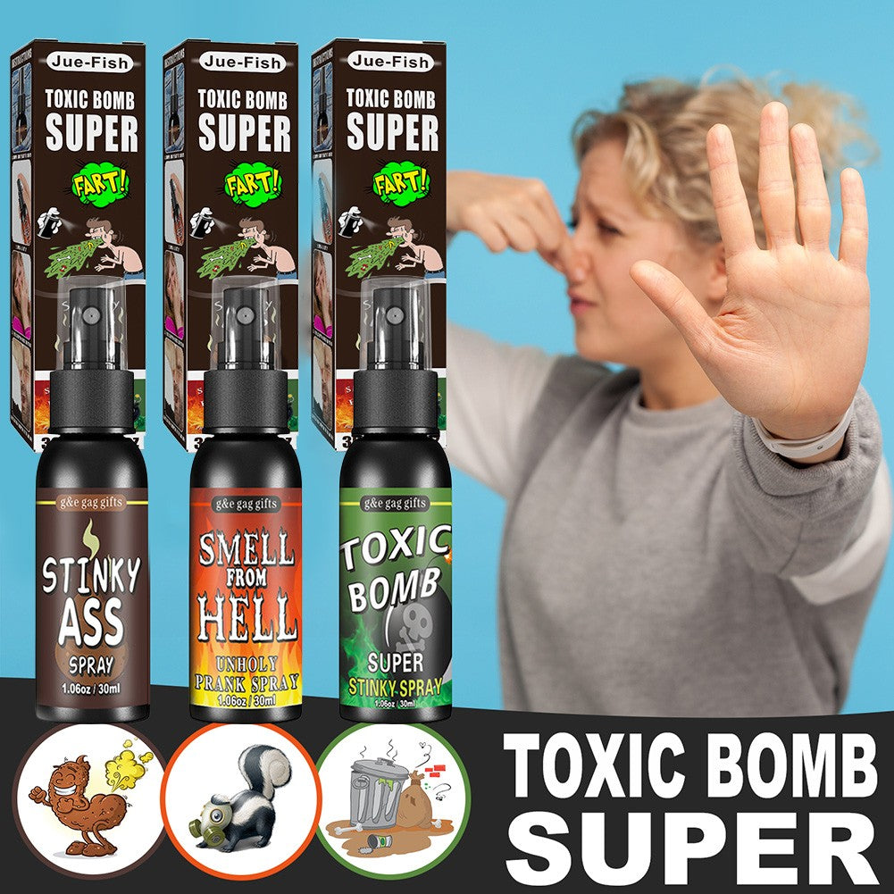 30ml Fart Gag Spray Prank Joke Plastic Terrible Smell Spray Party Supplies Spoof Odor Spray for Adults Kids Halloween Funny Toys