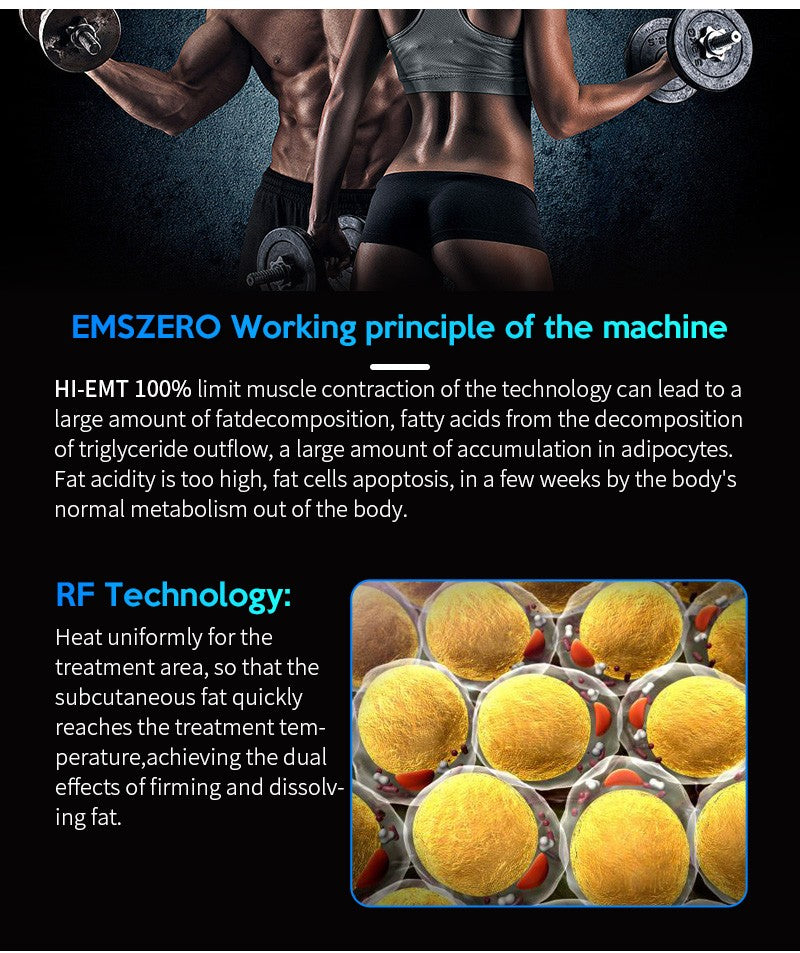 EMSzero HIEMT RF High Intensity Vibration Pulse Electronic Body Shaping Massage Muscle Massage
