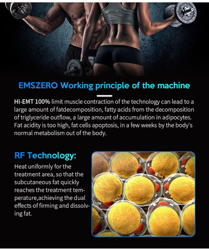EMSzero HIEMT RF High Intensity Vibration Pulse Electronic Body Shaping Massage Muscle Massage