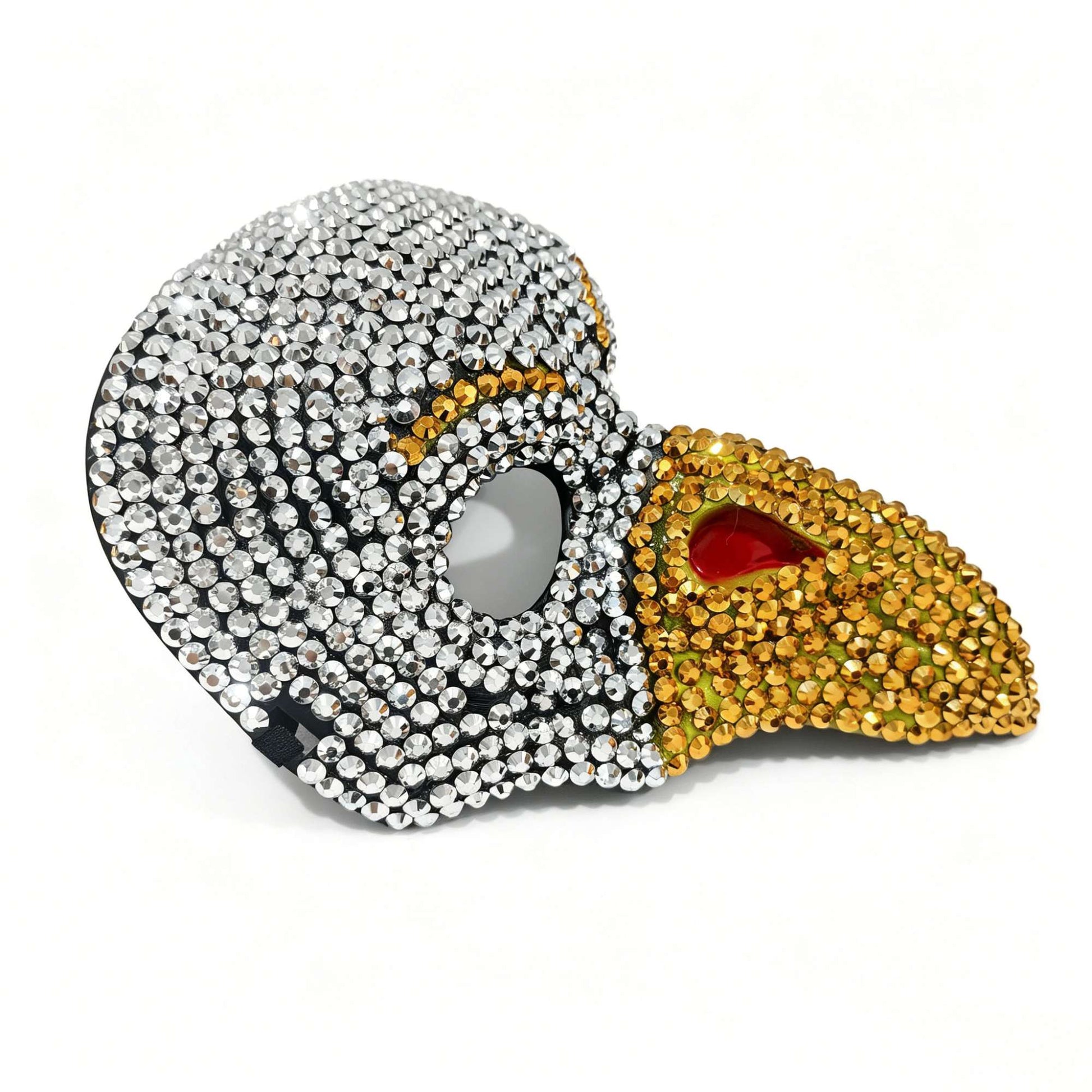 Steampunk Gothic Bird Beak Mask Full Rhinestone Craft Retro Venetian Style Halloween Masquerade Wedding Party Diamond Mask