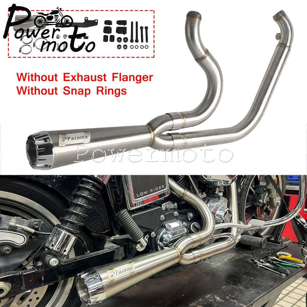 2-into-1 Full Systems Exhaust Motorcycle Complete Muffler For Harley  M8 Touring Road Glide CVO Street Electra Glide Road King