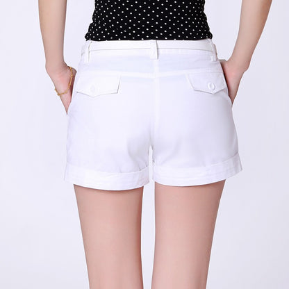 New Women'S Summer Thin Casual Pure Color Shorts Korean Fashion And Versatile Comfortable Slimming Pure Cotton 3-Point Pants