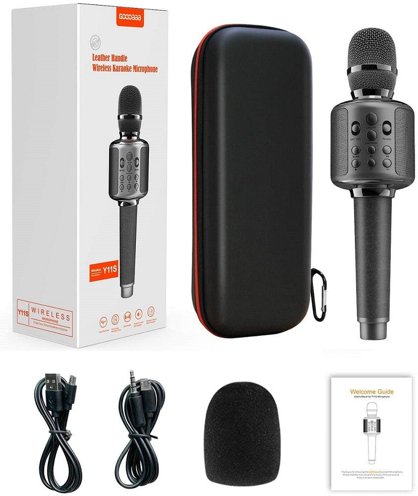 Microfone de Karaokê Sem Fio Bluetooth Portátil para Canto com Dueto/Gravação/Reprodução/Reverb Presente para Adulto/Criança para KTV em Casa