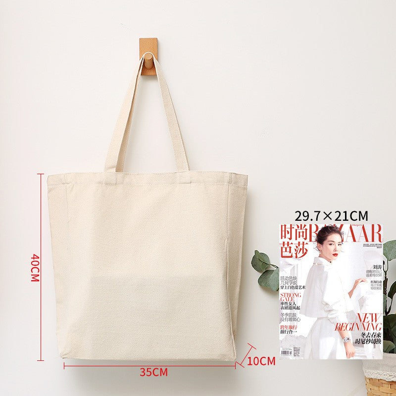 Wholesale Custom 50pcs/Lot Reusable Cotton Grocery Shopping Bags Printed logo High capacity Canvas Tote Bag