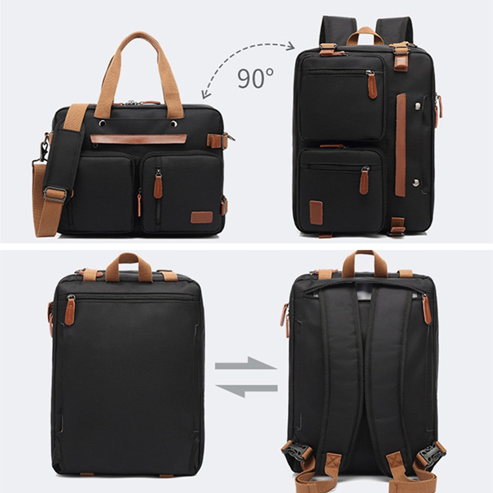 Nova Mochila Conversível Multifuncional 2025 Mochila para Notebook de 15,6/17,3 Polegadas Mochila de Viagem de Negócios Mochila Escolar de Nylon Impermeável