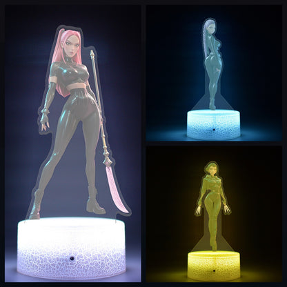 KPop K-POP Demon Hunters Kawaii Zoe Mira Rumi Saja Boys Superstar Monochrome Light Remote Control 16 Color Light Night Light