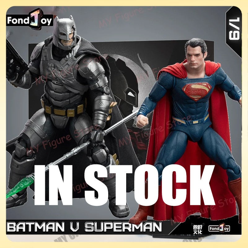 EM ESTOQUE Fondjoy BVS Set Armored Batman Battle Damaged Superman Action Figures 1/9 Batman v Superman?Dawn of Justice DC