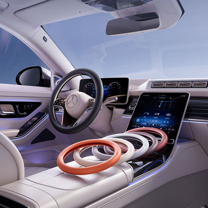 Steering Wheel Cover,Silicone Steering Wheel Cover,Suitable for All Kinds of Light Cars,Breathable and Non-Slip,Multi-Color,Sili