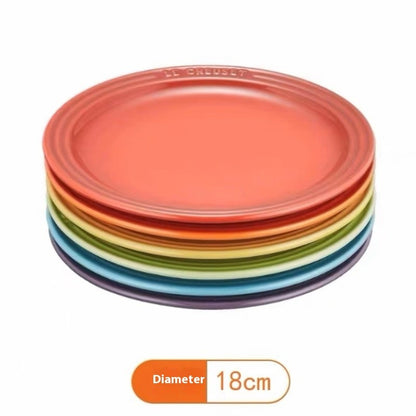 Conjunto de Pratos de Cerâmica Le Creuset Cool Color Resistente a Altas Temperaturas 18cm/23cm Prato de Flor Louça de Cozinha e Mesa