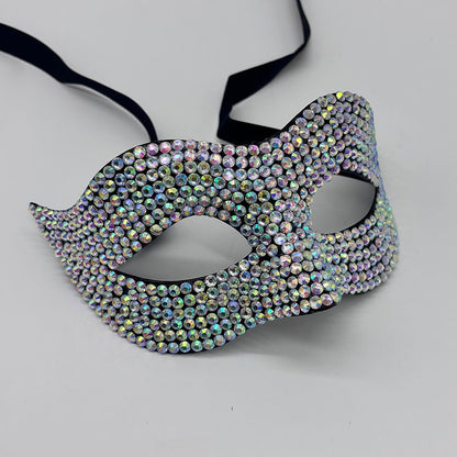 Party Masquerade Mask For Man and Women Full Diamond Half-Face Halloween Performance Entertainment Mask Fashion Eye Mask