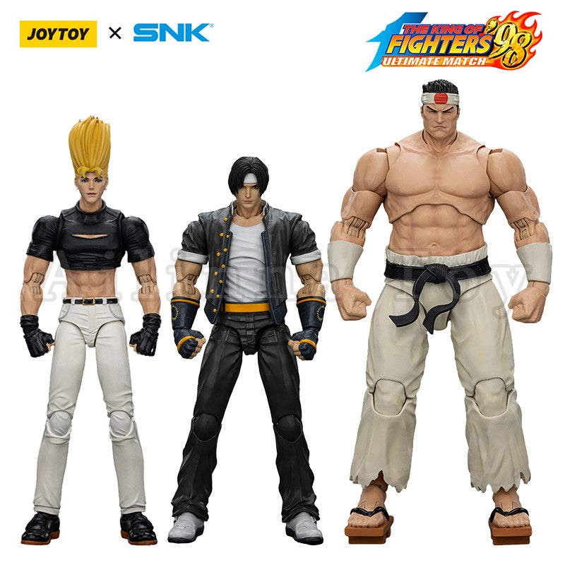 JOYTOY 1/18 Boneco de Ação SNK KOF 98UM Hero Team Kyo Kusanagi Goro Daimon Benimaru Nikaido Anime Modelo