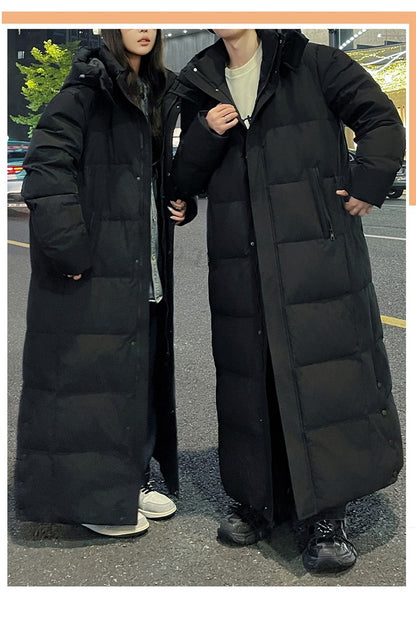 Maxbarley New 90 Goose Down Jacket Men Women Winter Thick Warm Long Knee Over Down Jacket High-quality Lightweight Puffer Coats