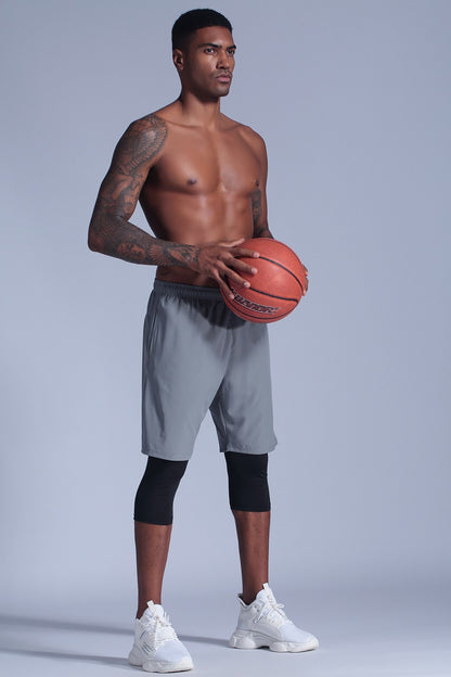 2 in 1 Compression Pants Mens basketball shorts Leggings sport Running Shorts High Elastic Dry Fit Training Tights Jogging Pants