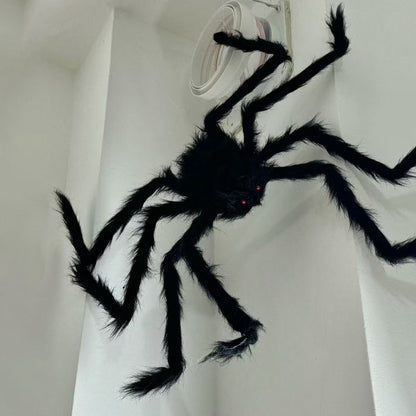 Halloween Big Plush Spider Horror Halloween Decoration Party Prop Outdoor Giant Spider Decor 30-200cm Chamber Prank Black Spider