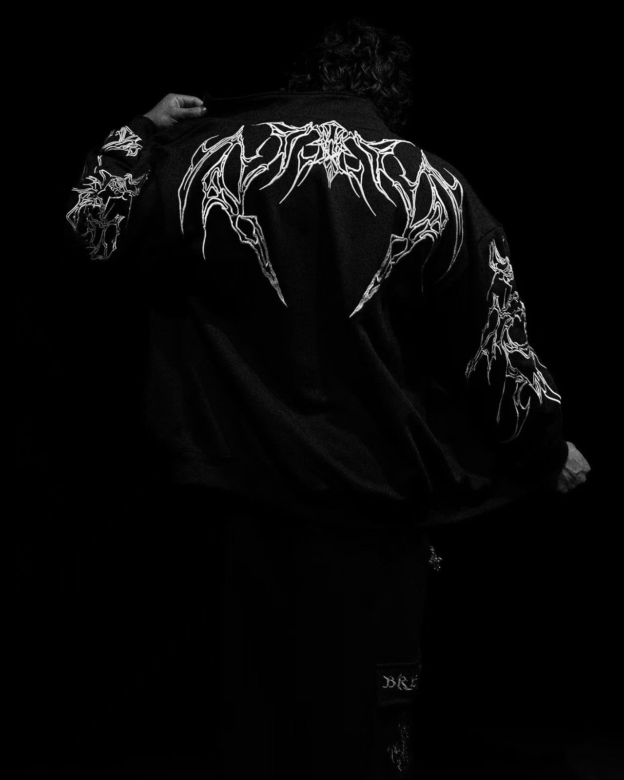 American Gothic Harajuku dark style fashion men jacket Y2K high street casual personality clothing oversized trendy sportswear