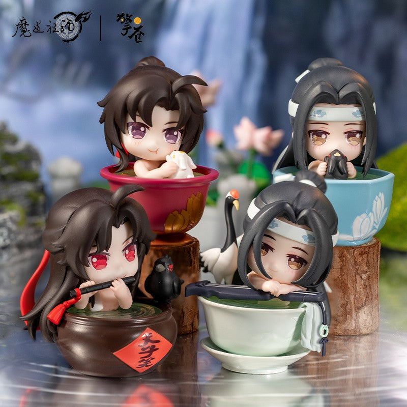 Mo Dao Zu Shi Versão Q Oficial de "Jade Cup Flowing Light" Wei Wuxian Lan Wangji Anime Periférico Enfeites Action Figurine