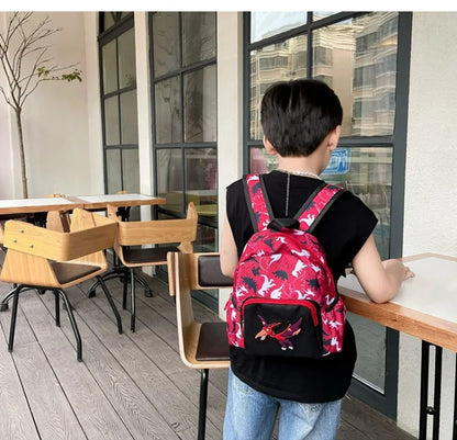 Mochila pré-escolar para meninos, dinossauro da moda, mochilas escolares com estampa de desenho animado, mochila escolar casual para crianças, para meninas, de 3 a 8 anos