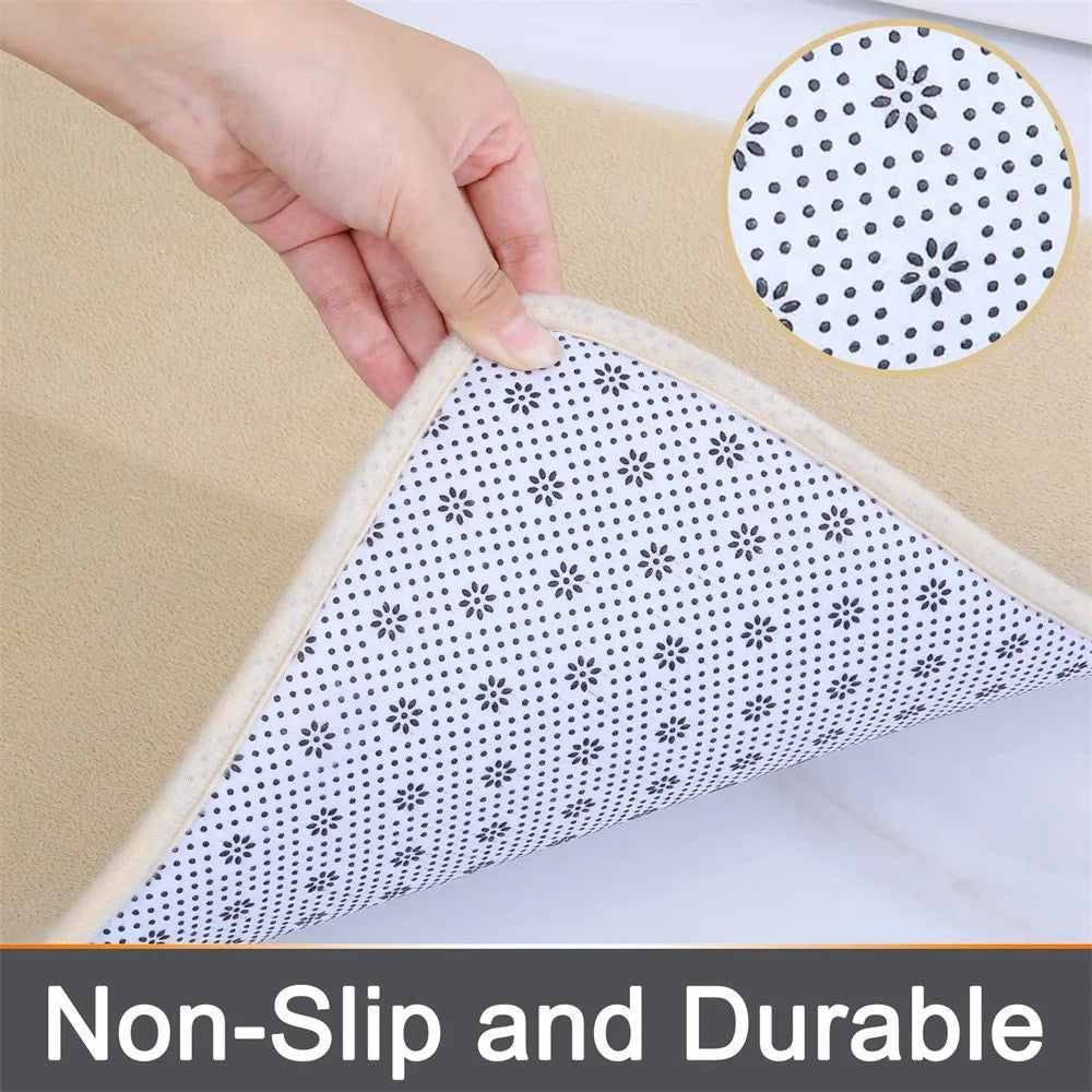 Homaxy Super Absorbent Bath Mat Memory Foam Carpet Non-Slip Toilet Bathroom Rug Soft Living Room Bedroom Shower Decor Foot Rug