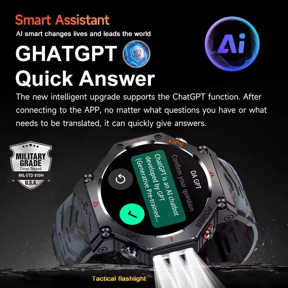 2025 Novo Smartwatch T-Rex 3 Ultra GPS Masculino 10ATM IP68 À Prova D'água GNSS de Banda Dupla Integrado Bússola Smartwatch Esportivo Militar