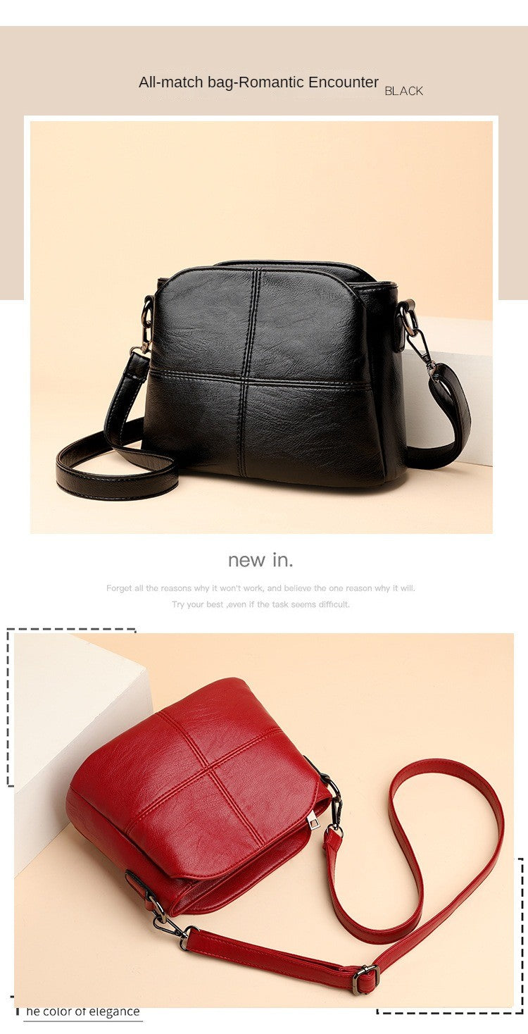 Women's Bags Retro Design Crossbody Bag Trend Quality PU Leather Bucket Shoulder Bags Small Handbags for Women