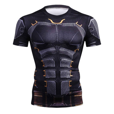 panther Summer Comics 3D Printed T Shirt Men Compression Fashion Short Sleeve Men T Shirt Tops Tees For Cosplay Costume