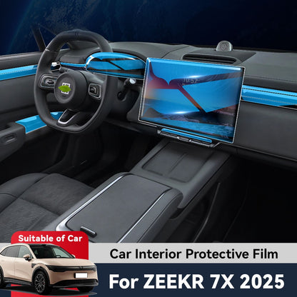 Tela de controle central automática TPU Navegação Película de proteção interior anti-riscos GPS Navegação Para ZEEKR 7X EV 2025