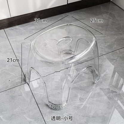 Acrylic Bathroom Shower Non-slip Stool Transparent Small Low Stool for Kids Home Living Room Bathroom Simple Modern Furniture