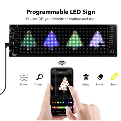 LED Matrix Pixel LED Display Screen Message Scrolling Sign Board Soft Flexible Advertising Light For Store Car Truck Devil Eye