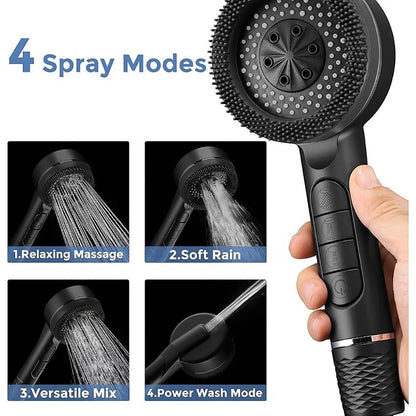 Shower Head High Pressure Doubled Filtration Multi-function Water Outlet Modes Silicone Shower for Bathroom Accessories