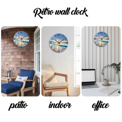 Modern Fashion Marble Texture Pattern 4mm Thickeneded Tempered Glass Wall Clock Living Room Bedroom Kitchen Home Decoration Wall Clock Silent Quartz Clock Holiday Gift 12 Inches 14 Inches 16inch (Without Battery)