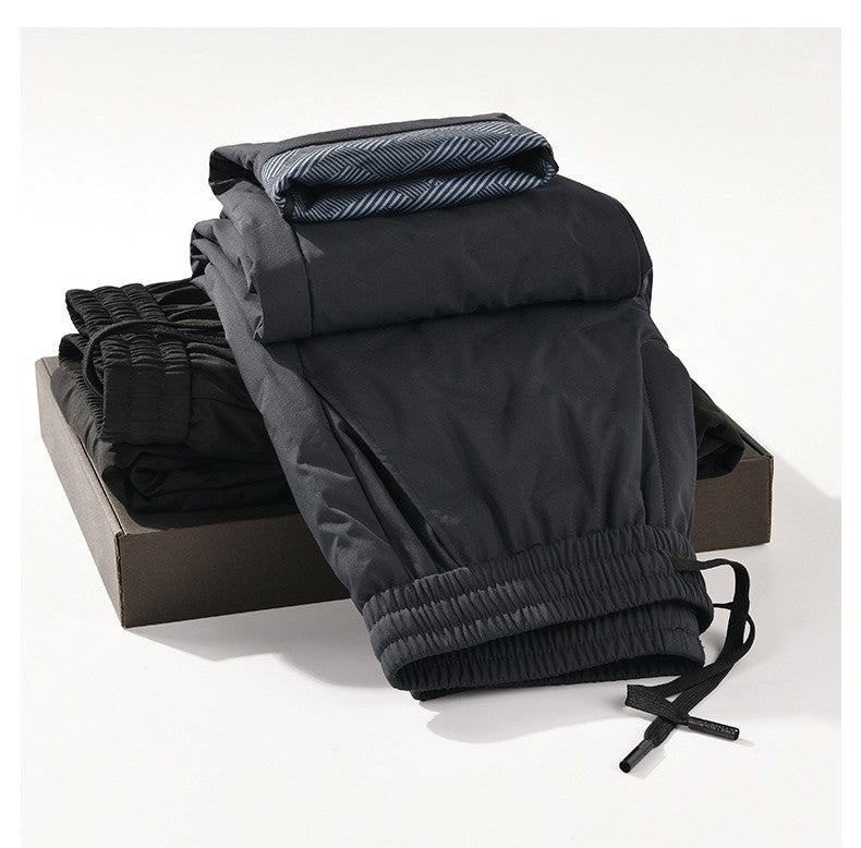 Calças Masculinas de Outono e Inverno, Novas Tendências da Moda, Impermeáveis, Acolchoadas, Quentes, Esportivas Casuais Soltas, Tamanhos Grandes, M-4XL