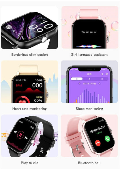 Smart Watch For Android IOS Watches 1.83inch HD Display Bluetooth Call Message Alert Music Sports Mode Smartwatch Men Women Gift