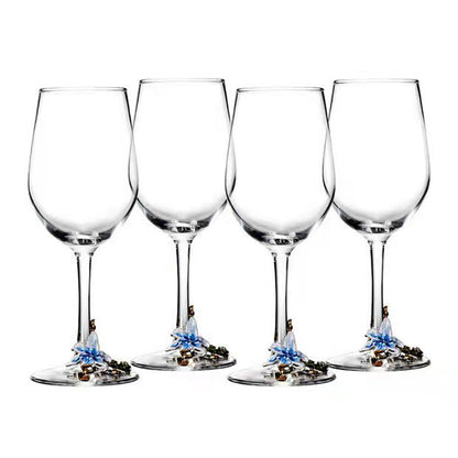 Taças de Cristal Criativas com Esmalte para Champagne Conjunto de Taças de Luxo Taças de Vinho Taça Vintage para Beber