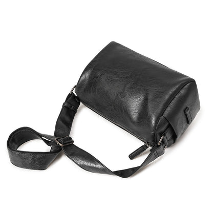 New soft leather men's bag shoulder bag men's leather bag crossbody bag Korean version versatile casual bag small shoulder bag B