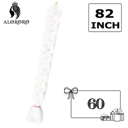 Cabelo Trançado Sintético Jumbo Alororo 82 polegadas Cabelo Falso Africano Fibra de Alta Temperatura Roxo Vermelho Extensões de Cabelo para Mulheres