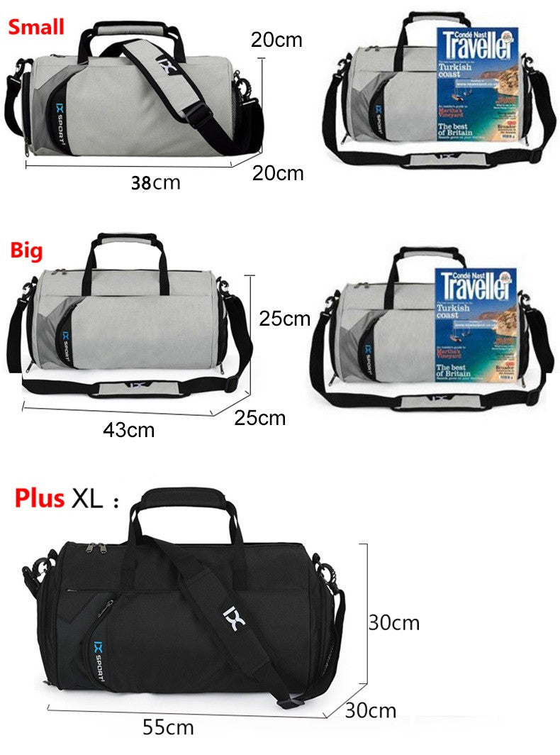 Bolsa de Ginástica Masculina Seca e Molhada para Yoga Feminina Treino Mala de Viagem Sacola de Esporte Ao Ar Livre Natação Sapatos Femininos Fitness Bolsa de Ombro de Fim de Semana